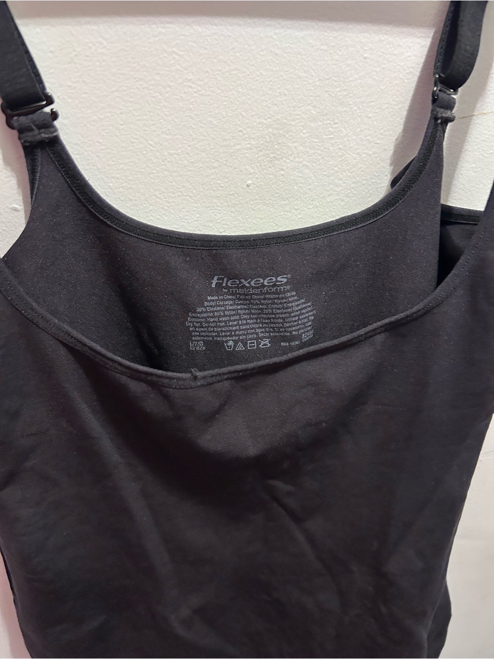 Flexees Black Spanx with Adjustable Straps